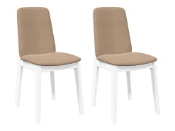 Cojines para sillas de comedor, 2 unidades, madera maciza blanca, caucho