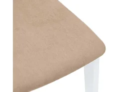 Cojines para sillas de comedor, 2 unidades, madera maciza blanca, caucho