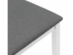 Cojines para sillas de comedor, 2 unidades, madera maciza blanca, caucho