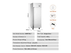 Congelador Comercial SucceBuy 570 L Vertical 1 Puerta