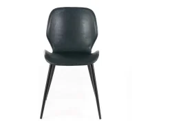 Conjunto de 4 elegantes sillas en ecopiel verde petróleo "Liam" tacto suave vintage cm 45x55 83h