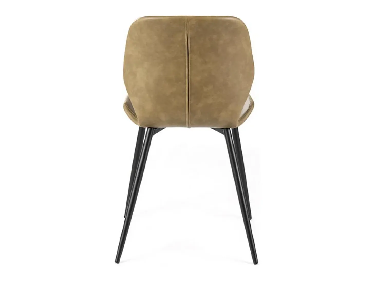 Conjunto de 4 elegantes sillas en ecopiel beige "Liam" tacto suave vintage cm 45x55 83h