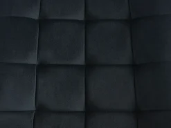 Conjunto de 6 sillas acolchadas de terciopelo y metal dorado - Negro - OLLUA