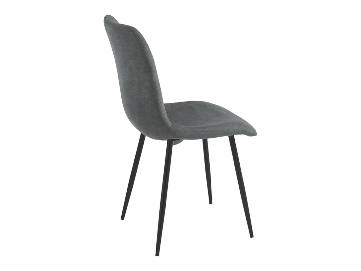 Conjunto de 2 sillas antracita "Nymara" con estructura negra cm 45x59 90h