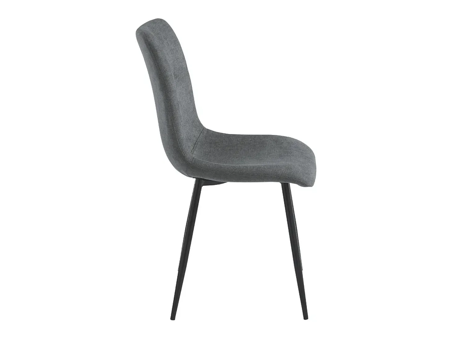 Conjunto de 2 sillas antracita "Nymara" con estructura negra cm 45x59 90h