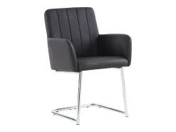 Conjunto de 2 sillas cantilever, en PU negro