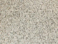 Conjunto de 6 sillas con apoyabrazos de tweed y metal negro - Crema - HEKA