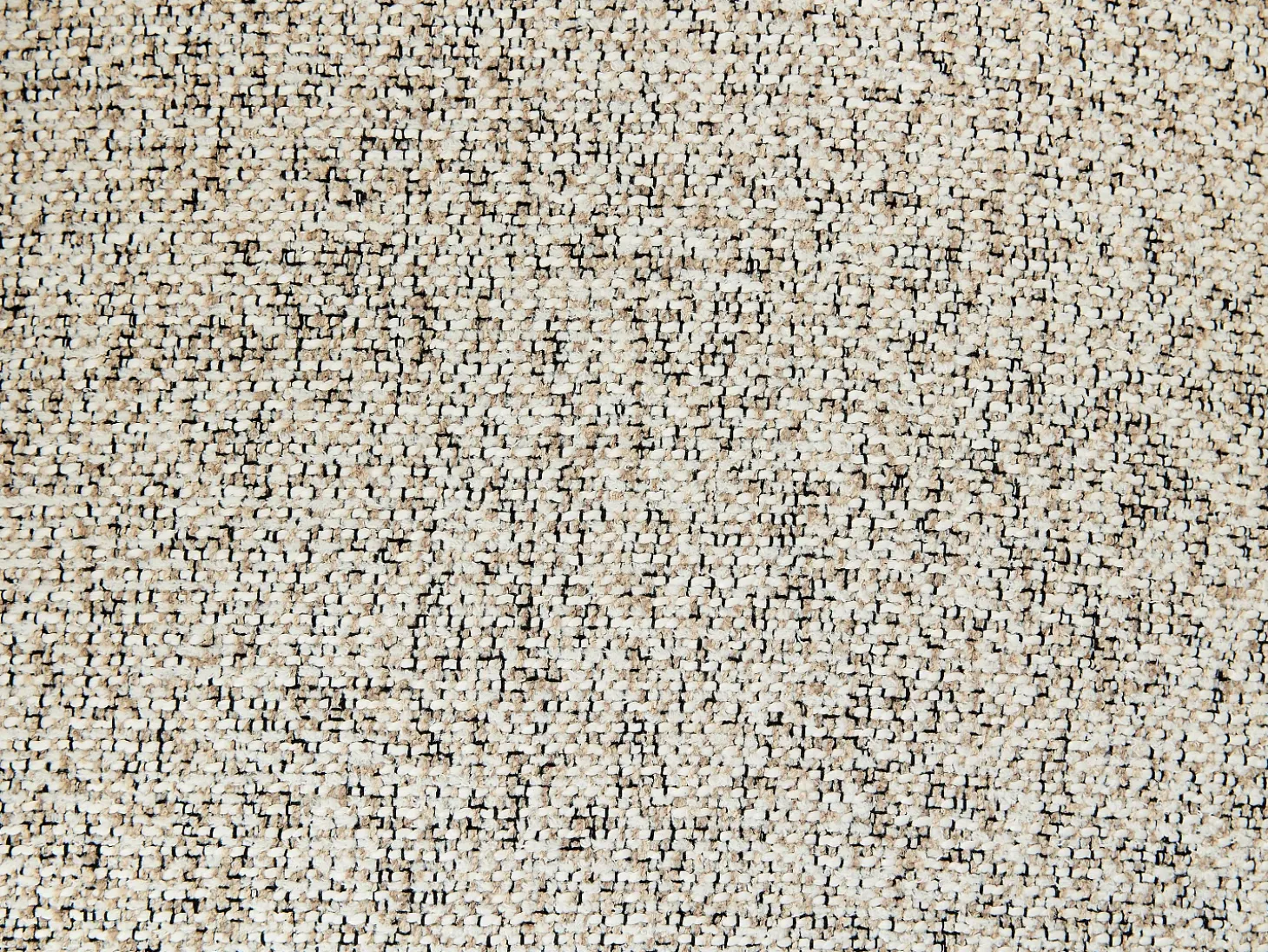 Conjunto de 6 sillas con apoyabrazos de tweed y metal negro - Crema - HEKA