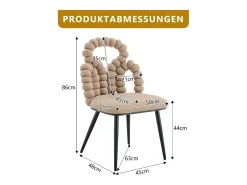 Conjunto de 2 sillas con patas de metal negro - Terciopelo camel