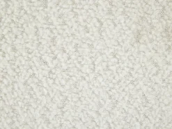 Conjunto de 6 sillas con reposabrazos de tejido bouclé y metal negro - Blanco - HEKA