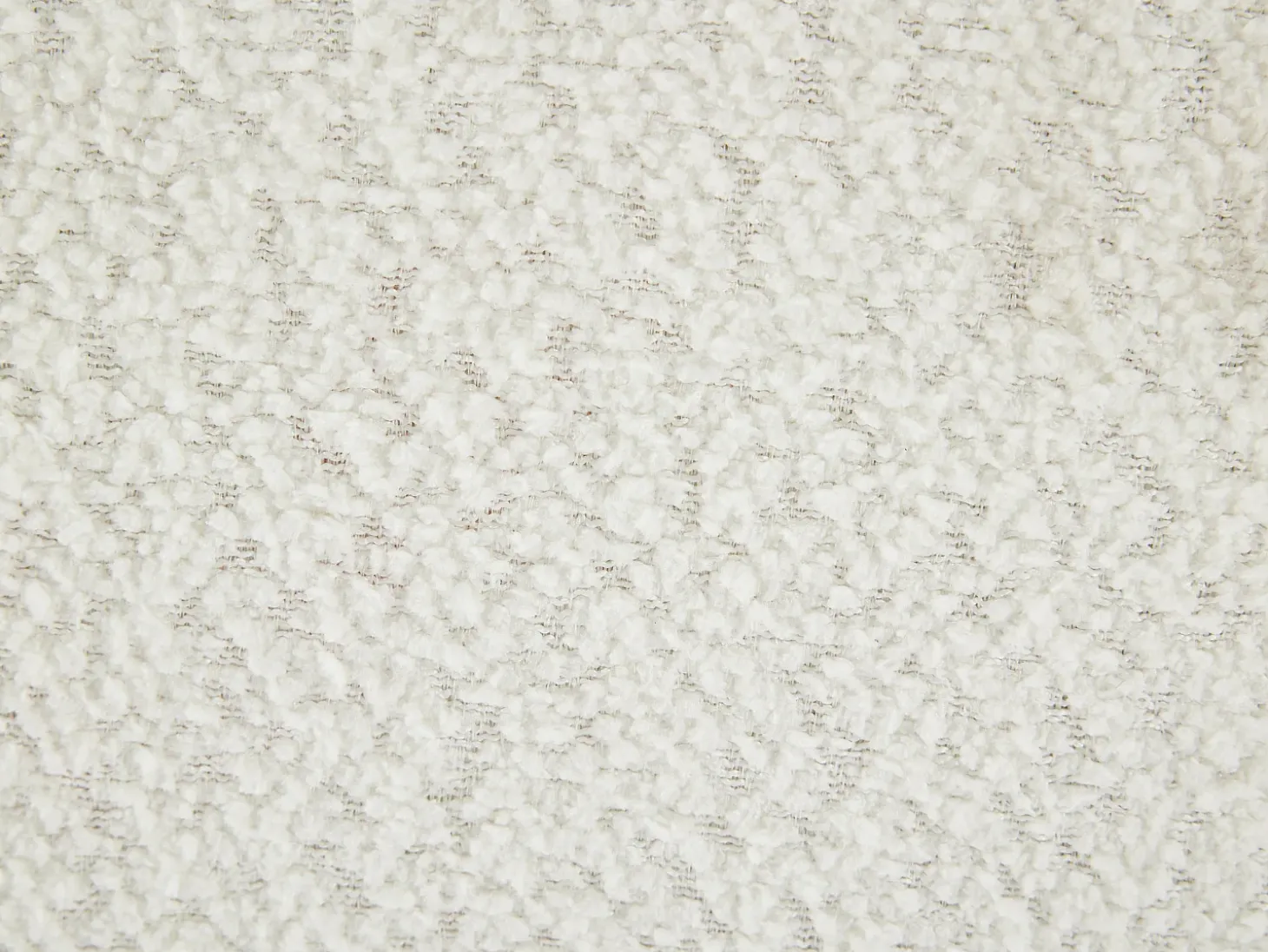Conjunto de 6 sillas con reposabrazos de tejido bouclé y metal negro - Blanco - HEKA