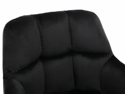 Conjunto de 2 sillas con reposabrazos de terciopelo y metal dorado - Negro - PEGA