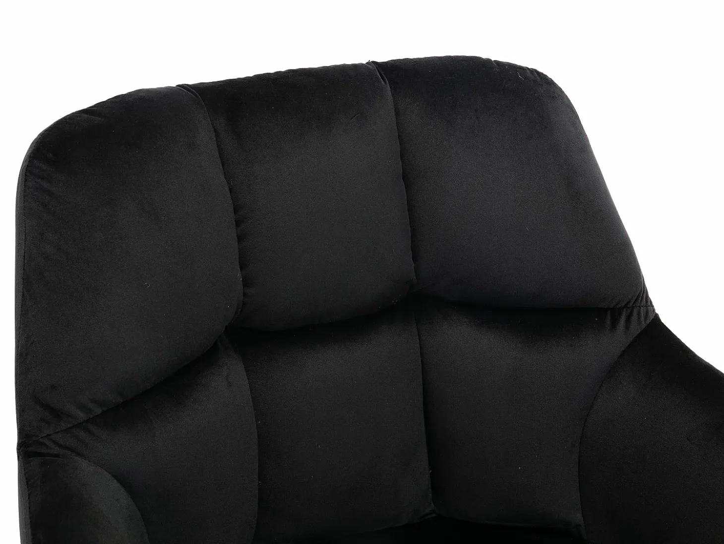 Conjunto de 2 sillas con reposabrazos de terciopelo y metal dorado - Negro - PEGA