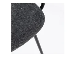 Conjunto de 2 sillas con reposabrazos Serona - Elegancia y confort en estilo retro-Color Gris oscuro/Gris oscuro