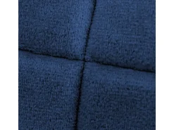 Conjunto de 4 sillas de comedor retro efecto terciopelo azul oscuro altura regulable