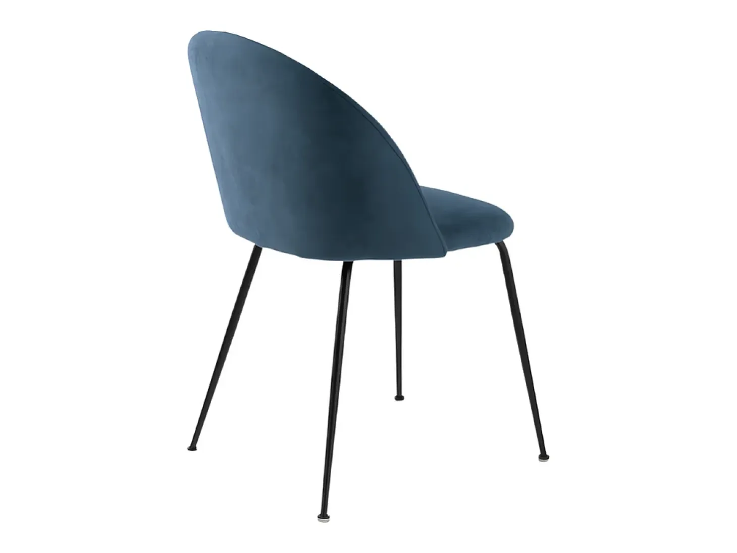 Conjunto de 4 sillas de comedor de tela azul moderno "Prince" con relleno cm 50x52 81h