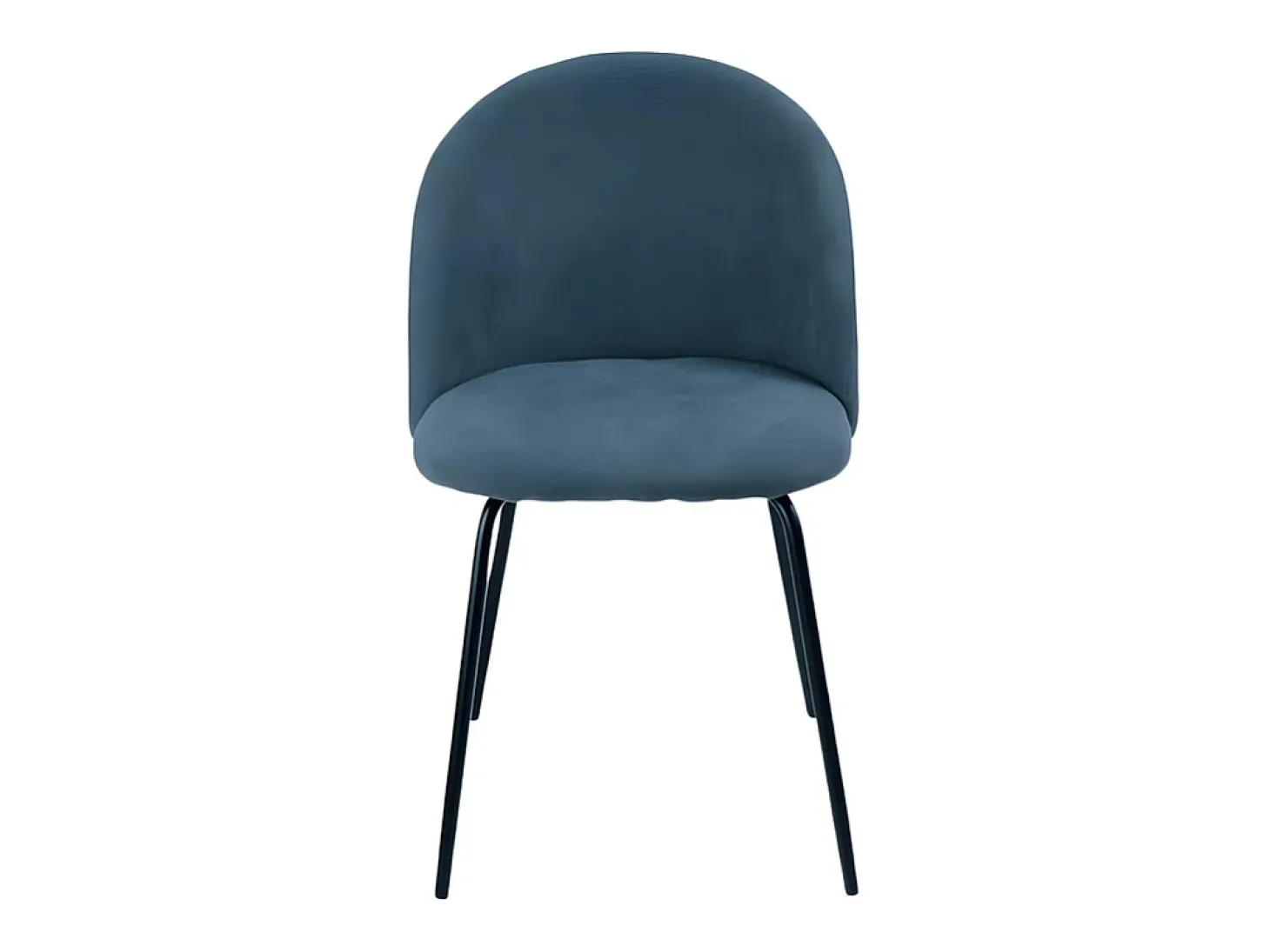 Conjunto de 4 sillas de comedor de tela azul moderno "Prince" con relleno cm 50x52 81h