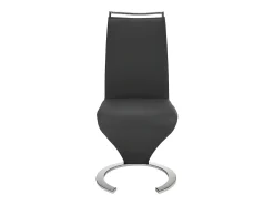 Conjunto de 2 sillas de piel sintética en negro TWIZY