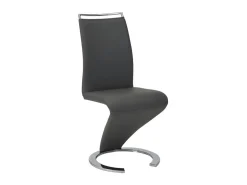 Conjunto de 2 sillas de piel sintética en negro TWIZY