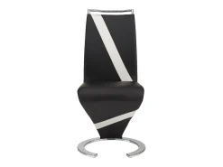 Conjunto de 2 sillas de piel sintética negro y blanco TWIZY