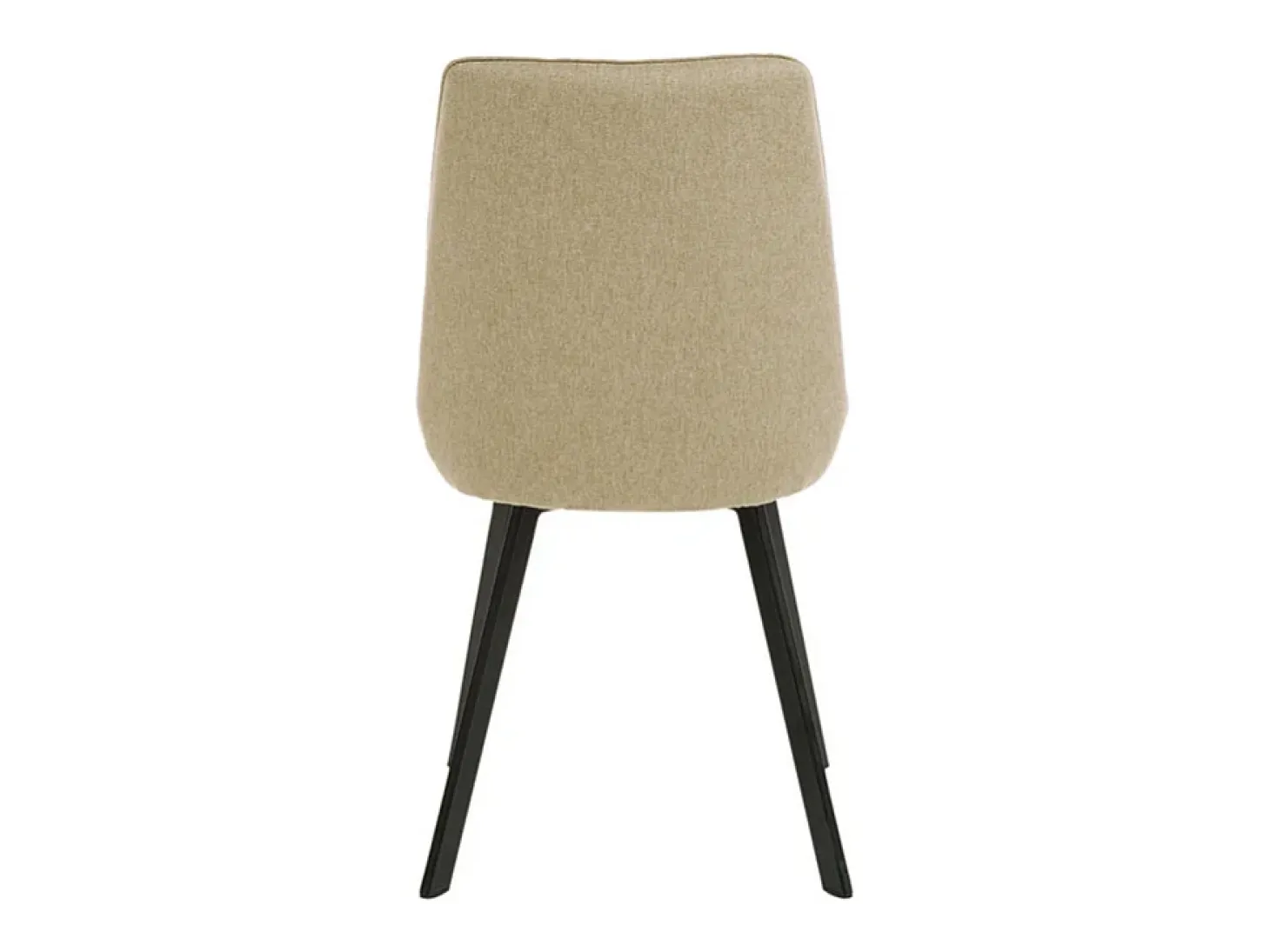 Conjunto de 4 sillas de salón modernas "Woody" de tela beige con patas de metal 46x57 cm 80h