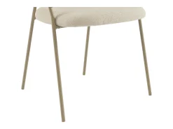 Conjunto de 6 sillas de tela texturizada y metal - Beige - MADOLIA de Pascal Morabito