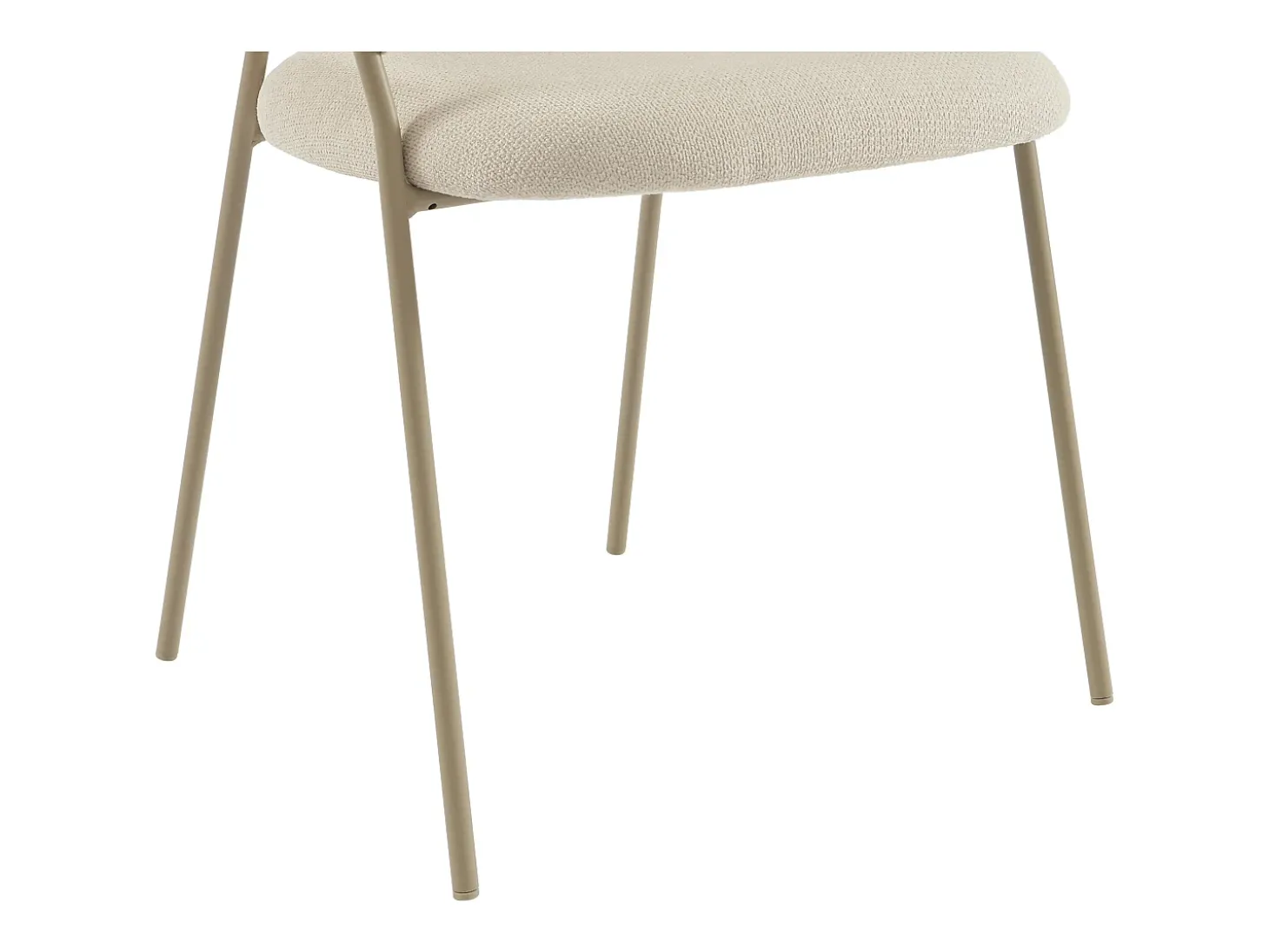 Conjunto de 6 sillas de tela texturizada y metal - Beige - MADOLIA de Pascal Morabito