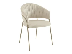 Conjunto de 6 sillas de tela texturizada y metal - Beige - MADOLIA de Pascal Morabito