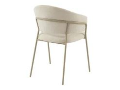 Conjunto de 6 sillas de tela texturizada y metal - Beige - MADOLIA de Pascal Morabito