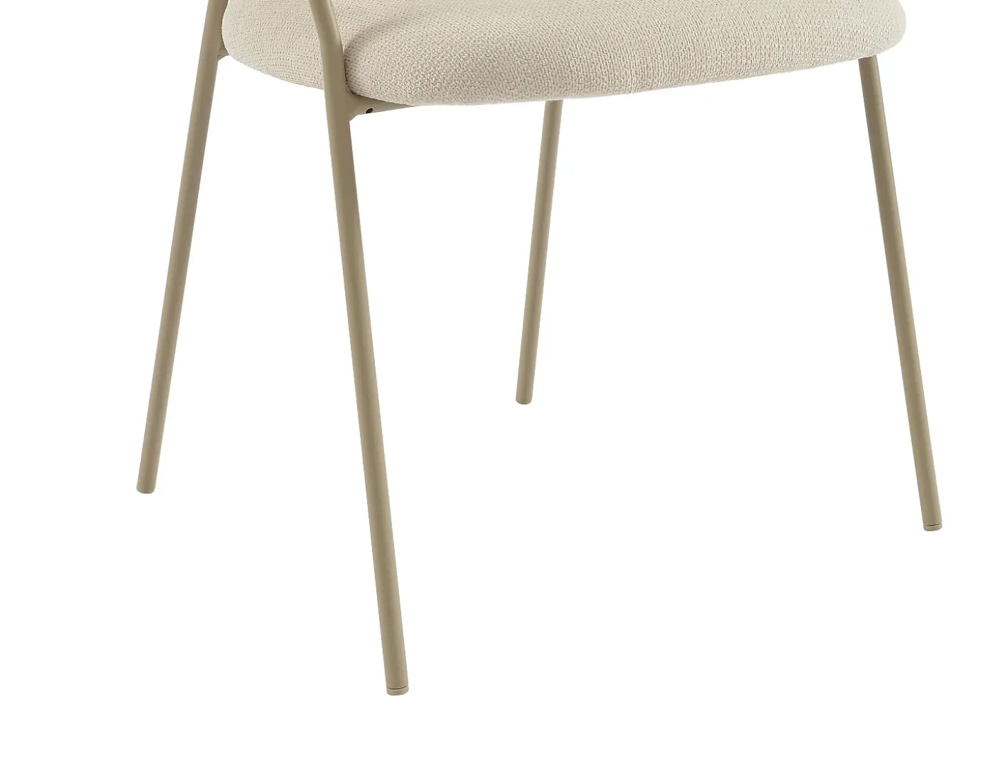 Conjunto de 2 sillas de tela texturizada y metal - Beige - MADOLIA de Pascal Morabito