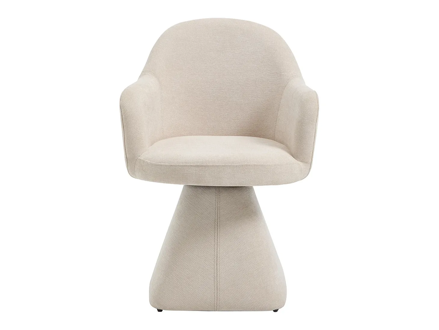 Conjunto de 2 sillas giratorias con reposabrazos de tela - Beige - VALYRA