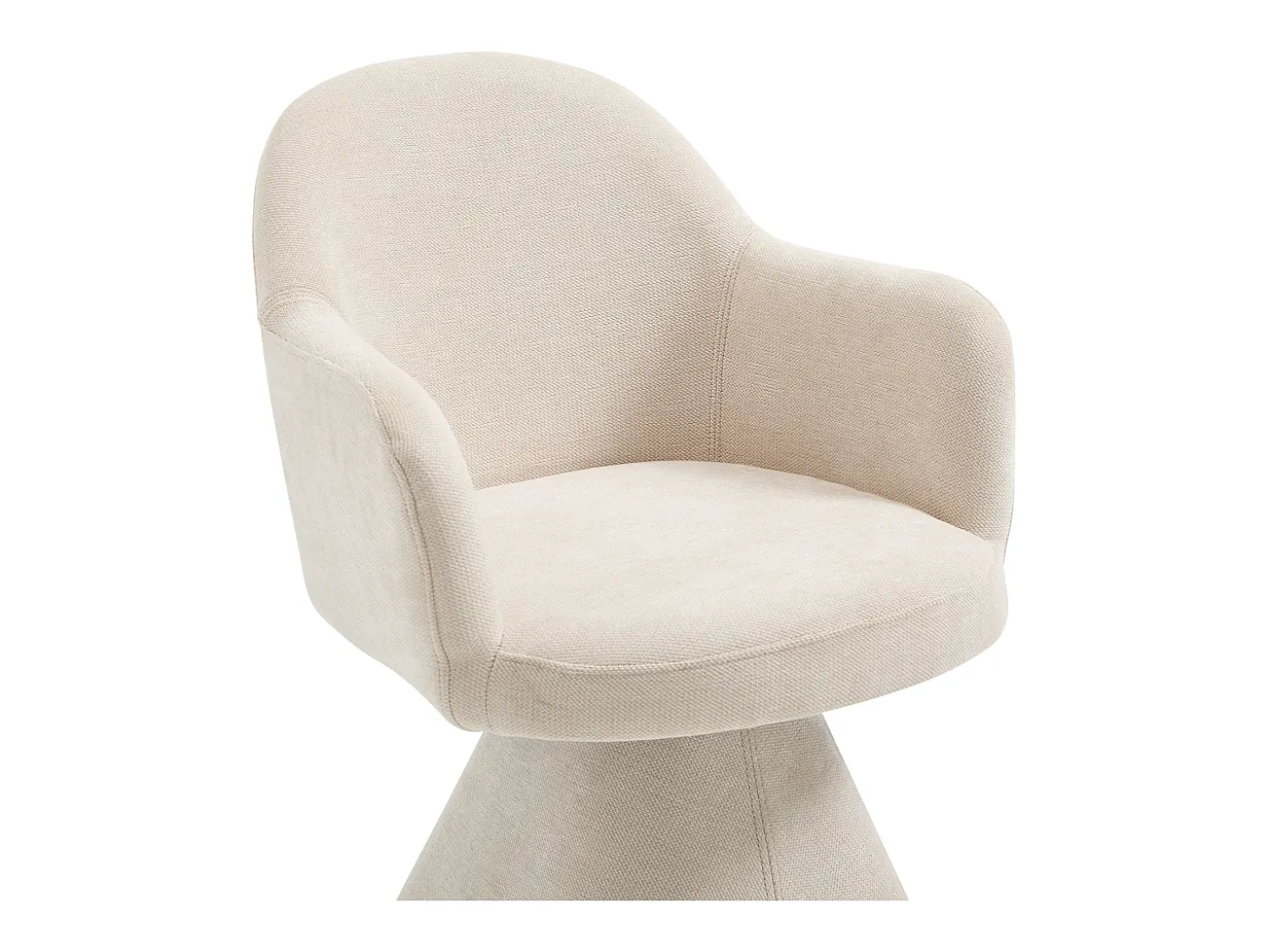 Conjunto de 2 sillas giratorias con reposabrazos de tela - Beige - VALYRA