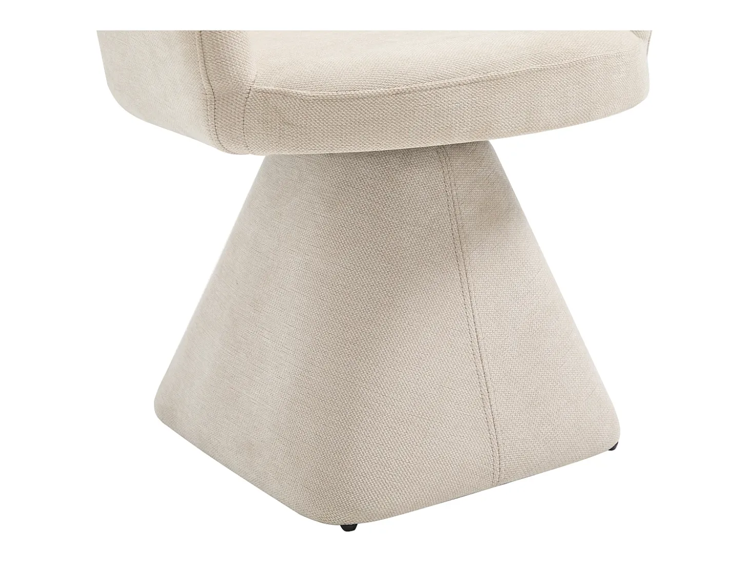Conjunto de 2 sillas giratorias con reposabrazos de tela - Beige - VALYRA