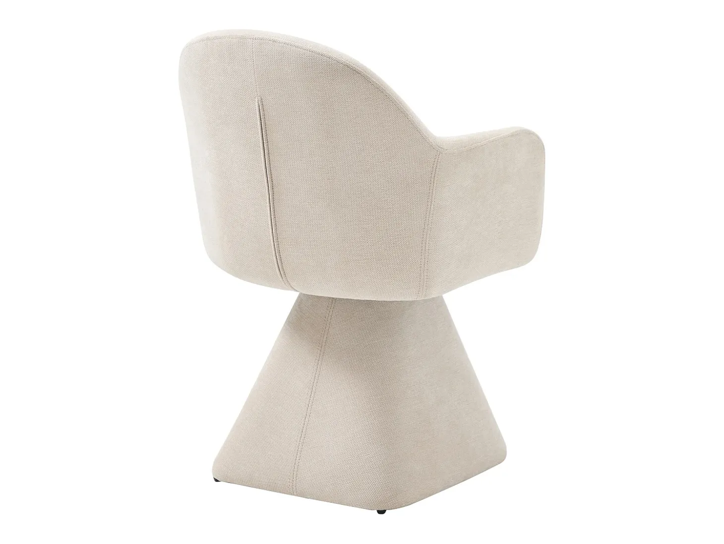 Conjunto de 2 sillas giratorias con reposabrazos de tela - Beige - VALYRA