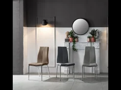 Conjunto de 4 sillas imbottite en marrón similar "Pilea" modernas con patas de metal cm 44x43 92h