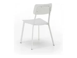 Conjunto de 4 sofás modernos en madera lacada "Ade" en pranzo estructura en metal cm 51,5x51 82h