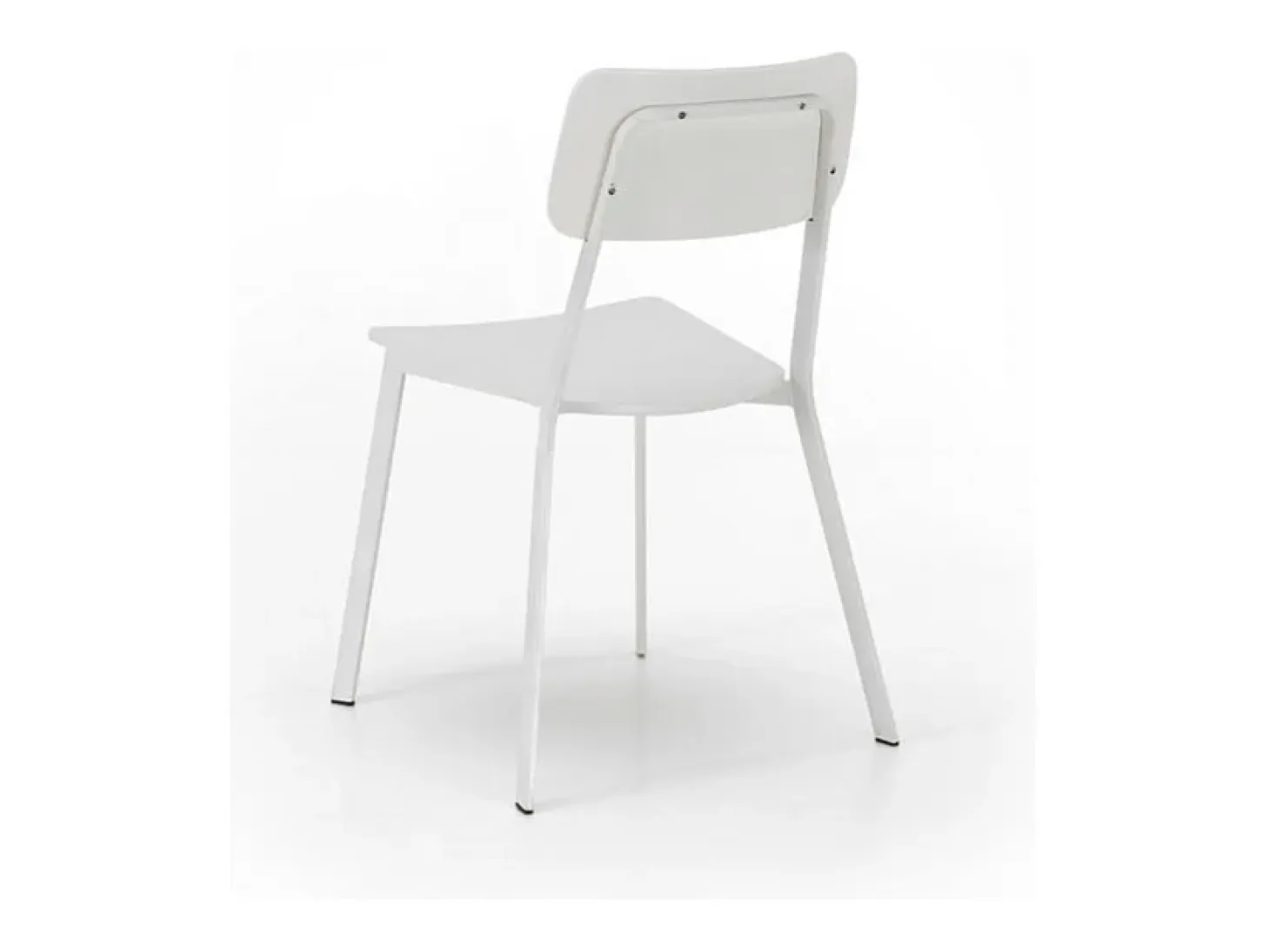 Conjunto de 4 sofás modernos en madera lacada "Ade" en pranzo estructura en metal cm 51,5x51 82h