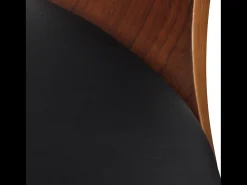 Conjunto de 2 taburetes de bar de diseño moderno en negro y madera 1202019