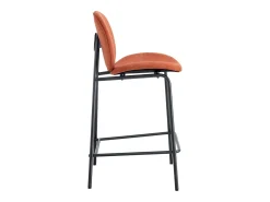 Conjunto de 2 taburetes de tela y estructura de metal 46x48 h93 cm