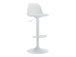 Conjunto de 2 taburetes de bar de polipropileno y metal - Blanco - XAFY