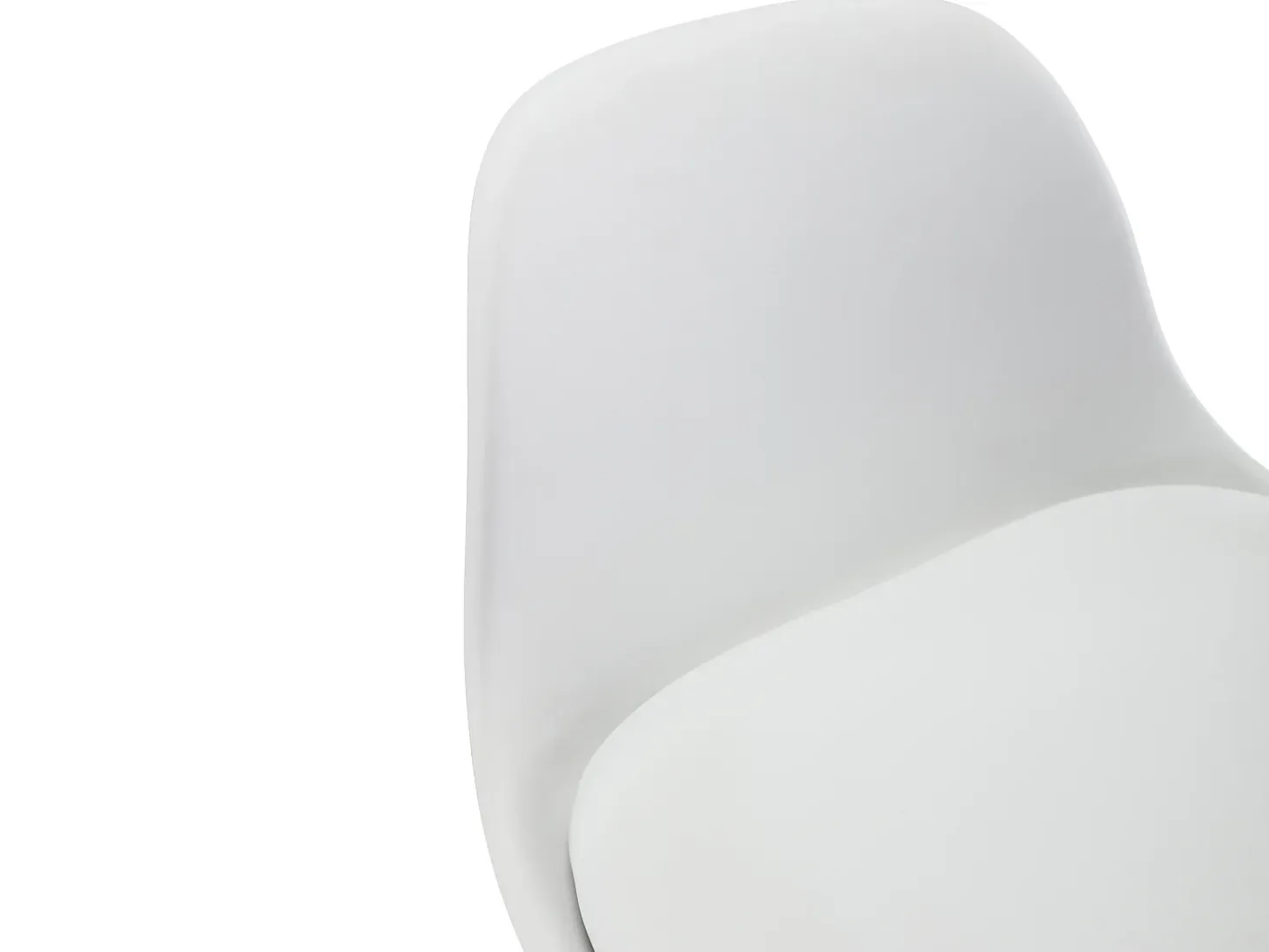 Conjunto de 2 taburetes de bar de polipropileno y metal - Blanco - XAFY