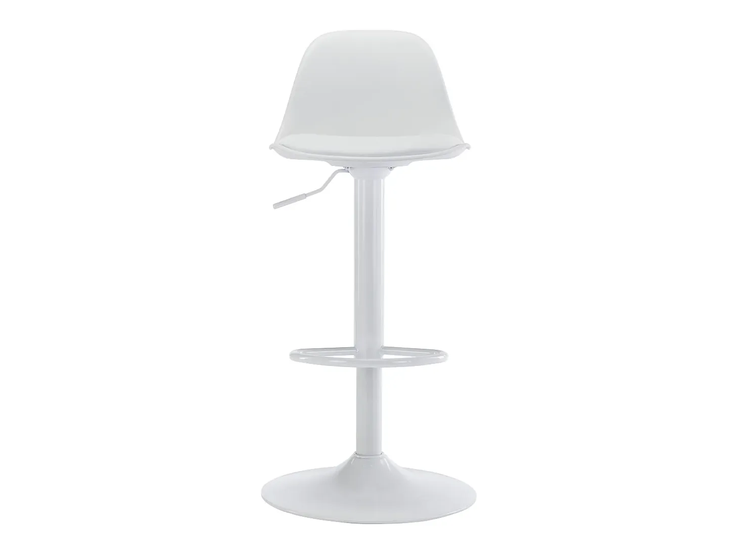 Conjunto de 2 taburetes de bar de polipropileno y metal - Blanco - XAFY