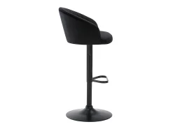 Conjunto de 2 taburetes de bar - Terciopelo y metal - Negro - DORALIZ