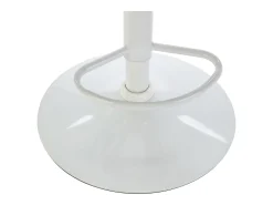 Conjunto de 2 taburetes de bar de tela y metal - Crema y blanco - CARSTEN