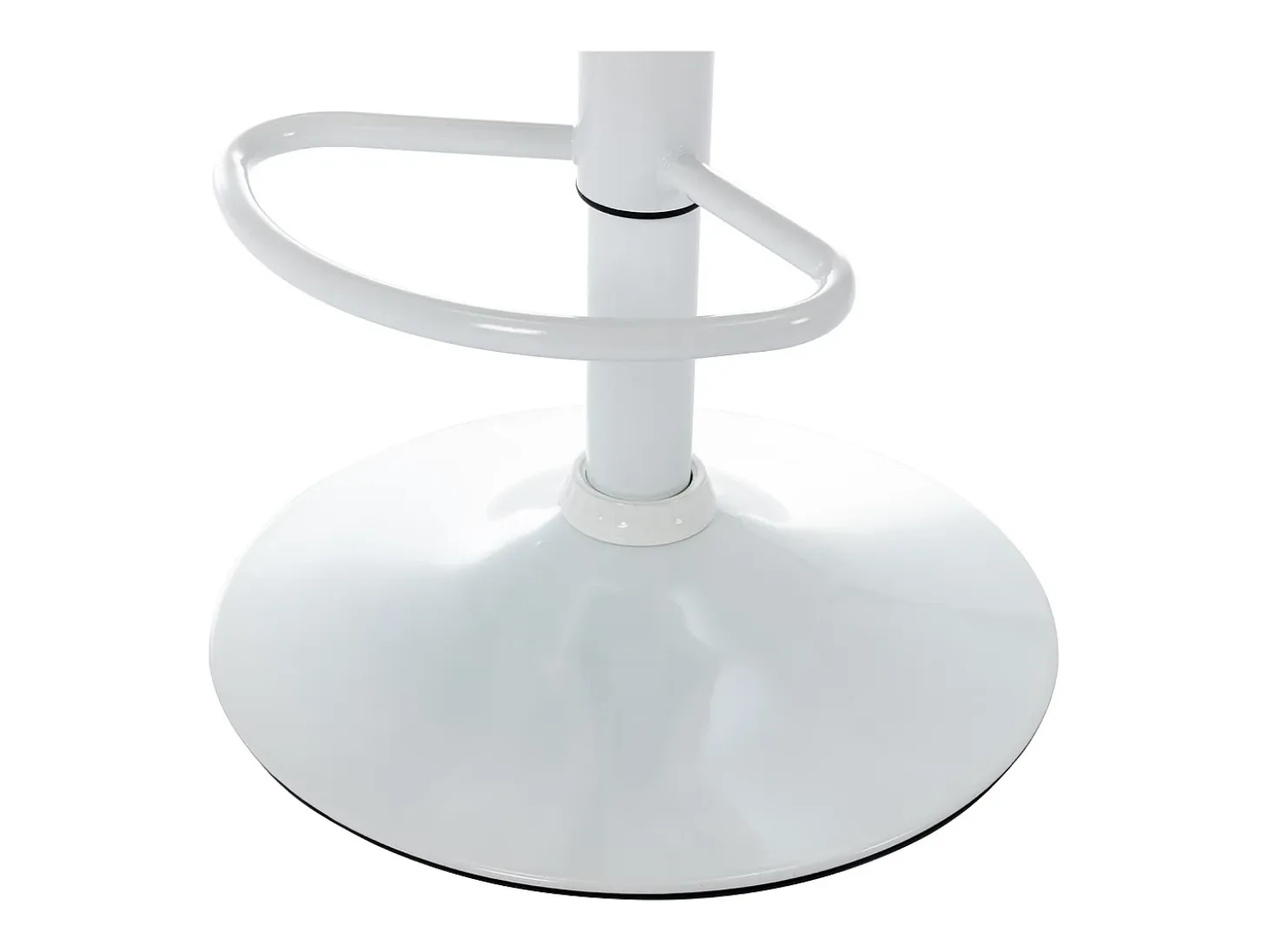 Conjunto de 2 taburetes de bar de tela y metal blanco - Beige - KIYOLA