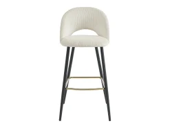 Conjunto de 2 taburetes de bar de pana y metal - Crema - FINCHY by Pascal Morabito