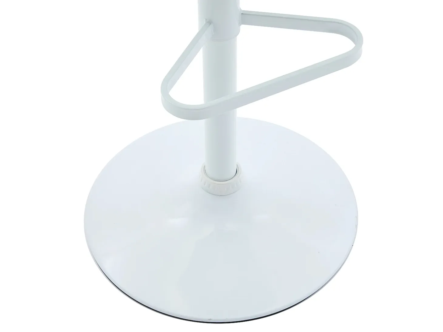 Conjunto de 2 taburetes de bar de terciopelo y metal blanco - Altura ajustable - Crema - PEGA