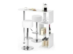 Conjunto de mesa de bar blanco 113x39.8x111.8 vincent