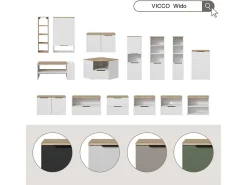 Conjunto de salón antracita/sonoma 68x68x50 wido