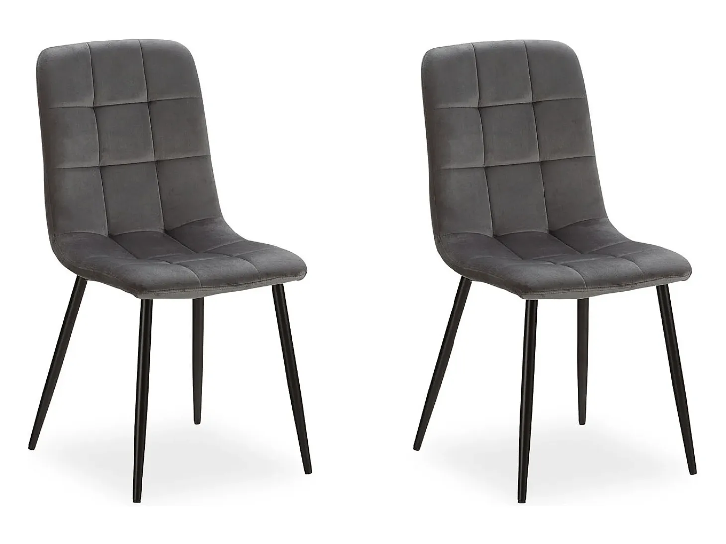 Conjunto de sillas de comedor 43.5x88x50 cm Gris Sillas Eames